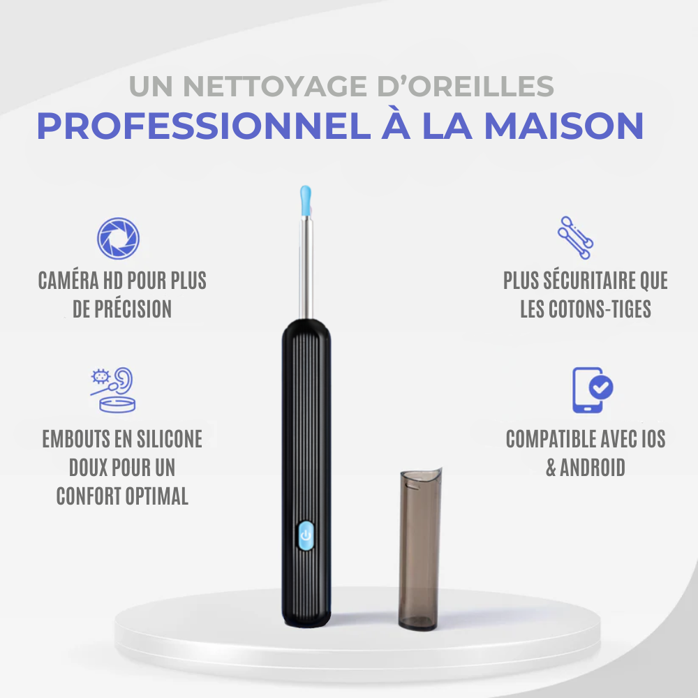 AudiClaire™ - Nettoyeur d'oreilles avec caméra