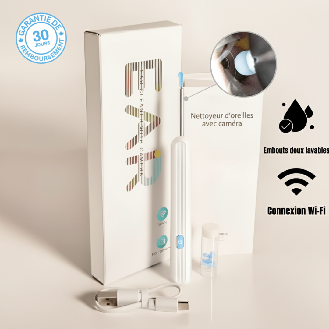 AudiClaire™ - Nettoyeur d'oreilles avec caméra